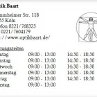 Unternehmen 1 Bild OPTIK BAART Optiker am Köln NW