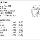 Unternehmen 1 Bild OPTIK HESS Optiker am Köln NW