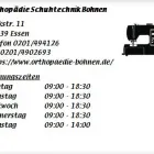 Unternehmen 1 Bild ORTHOPÄDIE SCHUHTECHNIK BOHNEN Textil, Bekleidung Einzelhandel am Essen NW
