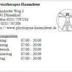 Unternehmen 1 Bild PHYSIOTHERAPIE HASENCLEVER Ärzte am Düsseldorf NW