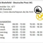 Unternehmen 1 Bild POST BIELEFELD - DEUTSCHE POST AG Postämter, Poststellen am Bielefeld NW