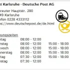 Unternehmen 1 Bild POST KARLSRUHE - DEUTSCHE POST AG Postämter, Poststellen am Karlsruhe BW