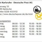Unternehmen 1 Bild POST KARLSRUHE - DEUTSCHE POST AG Postämter, Poststellen am Karlsruhe BW