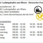 Unternehmen 1 Bild POST LUDWIGSHAFEN AM RHEIN - DEUTSCHE POST AG Postämter, Poststellen am Ludwigshafen Am Rhein RP