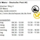 Unternehmen 1 Bild POST MAINZ - DEUTSCHE POST AG Postämter, Poststellen am Mainz RP