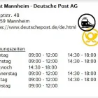 Unternehmen 1 Bild POST MANNHEIM - DEUTSCHE POST AG Postämter, Poststellen am Mannheim BW