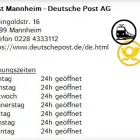 Unternehmen 1 Bild POST MANNHEIM - DEUTSCHE POST AG Postämter, Poststellen am Mannheim BW