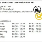 Unternehmen 1 Bild POST REMSCHEID - DEUTSCHE POST AG Postämter, Poststellen am Remscheid NW