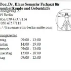 Unternehmen 1 Bild PR.DOZ.DR. KLAUS SEMMLER FACHARZT FÜR FRAUENHEILKUNDE UND GEBURTSHILFE Ärzte am Berlin BE