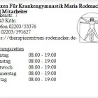 Unternehmen 1 Bild PRAXEN FÜR KRANKENGYMNASTIK MARIA RODENACKER UND MITARBEITER Ärzte am Köln NW