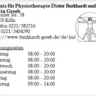 Unternehmen 1 Bild PRAXIS FÜR PHYSIOTHERAPIE DIETER BURKHARDT UND KARIN GREEB Ärzte am Köln NW