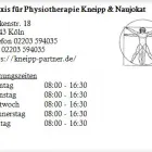 Unternehmen 1 Bild PRAXIS FÜR PHYSIOTHERAPIE KNEIPP & NAUJOKAT Ärzte am Köln NW