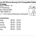 Unternehmen 1 Bild PRAXIS FÜR PHYSIOTHERAPIE & OSTEOPATHIE STEFANIE SCHLICHTING Ärzte am Hamburg HH