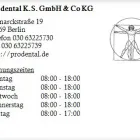 Unternehmen 1 Bild PRODENTAL K.S. GMBH & CO KG Medizinische Kontrollen und Untersuchungen am Berlin BE