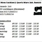 Unternehmen 1 Bild RED MENS FASHION & SPORTS WARE INH. DANIELS Textil, Bekleidung Einzelhandel am Leichlingen (Rheinland) NW