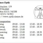 Unternehmen 1 Bild SIEMES OPTIK Optiker am Krefeld NW