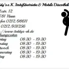 Unternehmen 1 Bild TEDDY'S E.K. IMBIßBETRIEBE & MOBILE DISCOTHEK Tv, Hi-Fi, Film, Foto, Handel, Hersteller am Haan NW