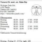Unternehmen 1 Bild TIERARZT DR. MED. VET. HAHN-HEY Ärzte am Berlin BE
