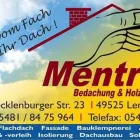 Unternehmen 1 Bild UWE MENTRUP DACHDECKERMEISTER Zimmerarbeiten, Holzbauarbeiten am Lengerich NW