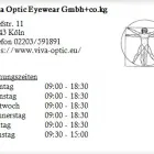 Unternehmen 1 Bild VIVA OPTIC EYEWEAR GMBH+CO.KG Optiker am Köln NW