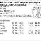 Unternehmen 1 Bild VOLKSBANK ALTES LAND ZWEIGNIEDERLASSUNG DER VOLKSBANK-STADE CUXHAVEN EG. Versicherung am Jork NI