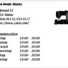 Unternehmen 1 Bild ZARA MODE MAINZ Textil, Bekleidung Einzelhandel am Mainz RP