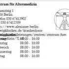 Unternehmen 1 Bild ZENTRUM FÜR ALTERSMEDIZIN Kliniken und Krankenhäuser am Berlin BE
