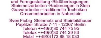 Unternehmen 10 Bild BILDHAUERWERKSTATT SVEN FIEBIG Steinmetz am Berlin BE
