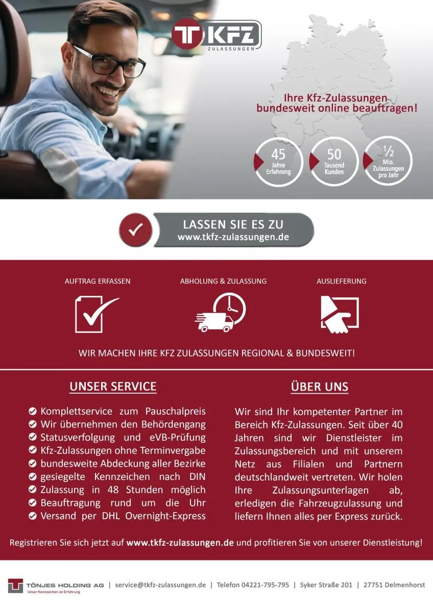 Unternehmen 3 Bild AUTOSCHILDER & ZULASSUNGEN STEININGER BIELEFELD